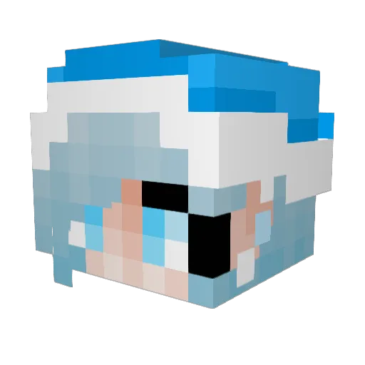 DEUTEU22 Minecraft avatar head, 3D render