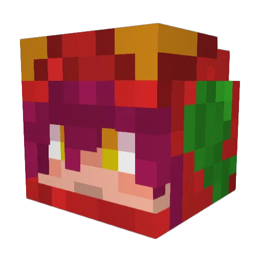 DEV_BH Minecraft avatar head, 3D render