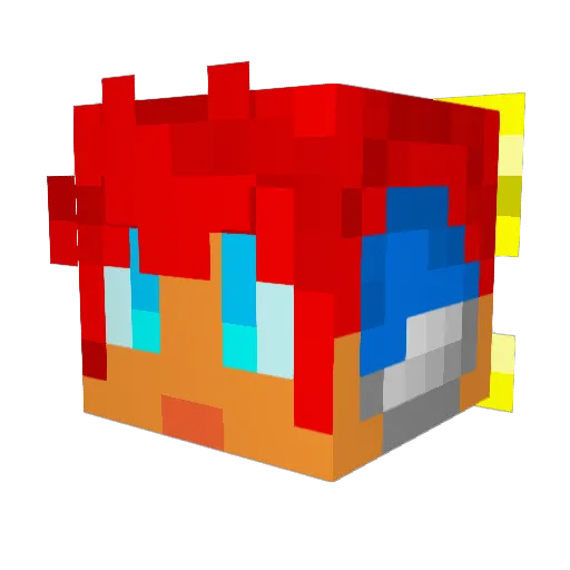 DEXNON Minecraft avatar head, 3D render