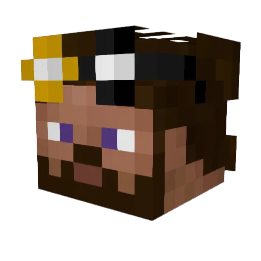 DEYLINE Minecraft avatar head, 3D render