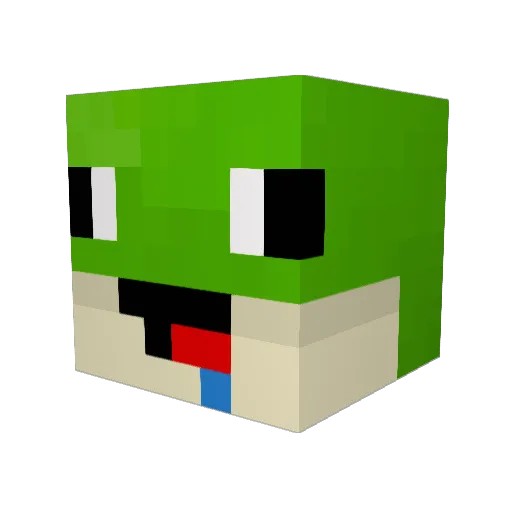 DEYYV Minecraft avatar head, 3D render