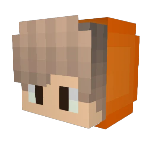 DEZER_EN Minecraft avatar head, 3D render