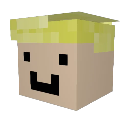 DEZZGARDNER Minecraft avatar head, 3D render