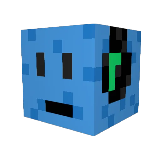 DE_ADM Minecraft avatar head, 3D render