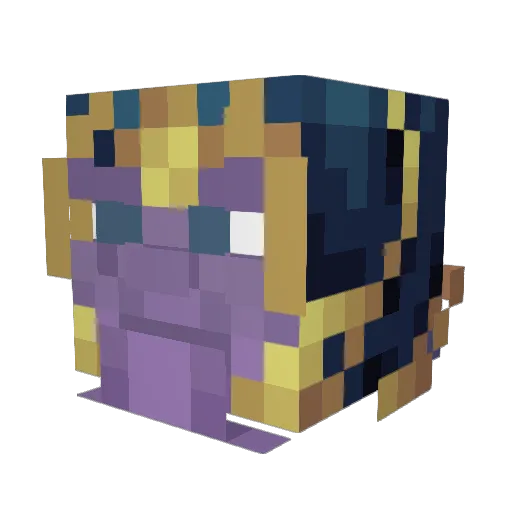 DEpicMan Minecraft avatar head, 3D render