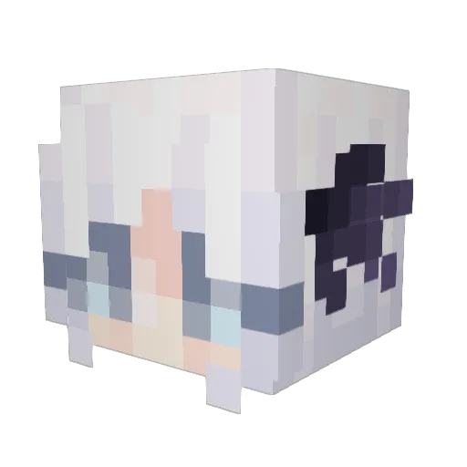 DF191_1 Minecraft avatar head, 3D render