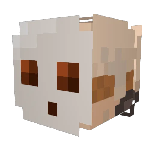 DF7o4 Minecraft avatar head, 3D render