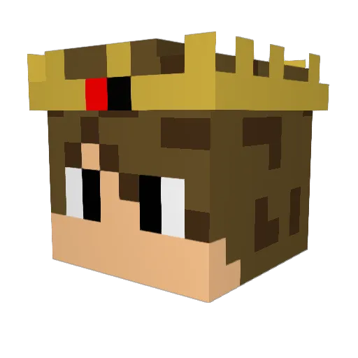 DFA21 Minecraft avatar head, 3D render