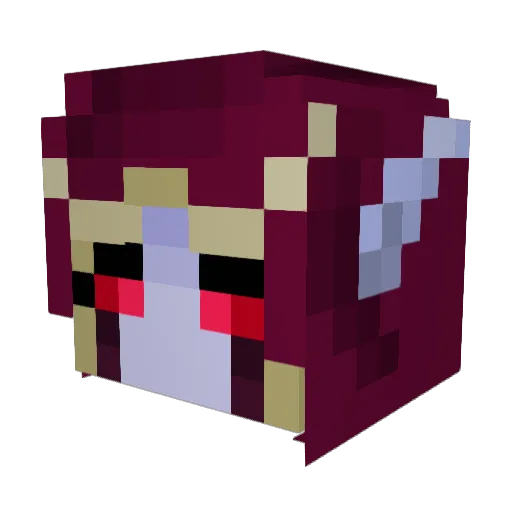 DFGaming Minecraft avatar head, 3D render