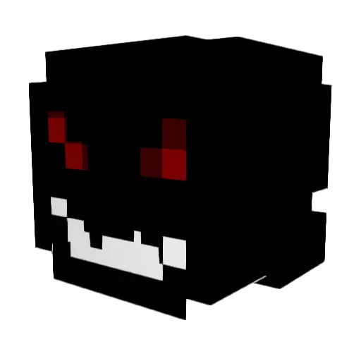 DFINE Minecraft avatar head, 3D render