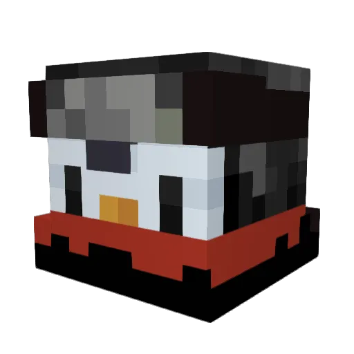 DFM_Penguin Minecraft avatar head, 3D render