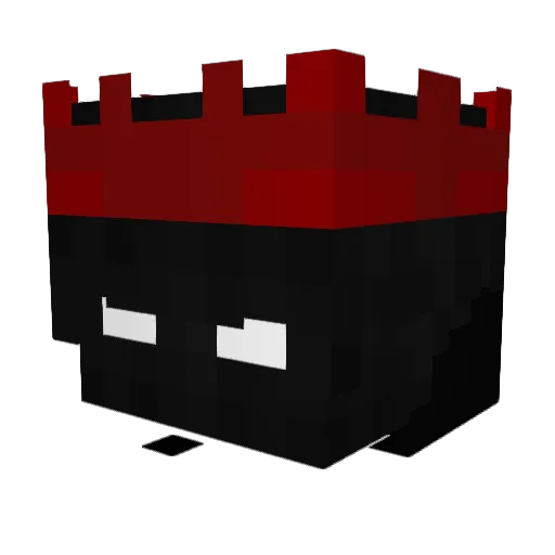 DFXG_ghost Minecraft avatar head, 3D render