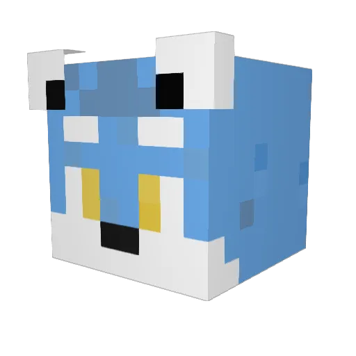 DFXL Minecraft avatar head, 3D render