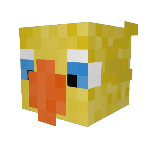 DFlatline Minecraft avatar head, 3D render