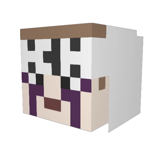 DForsaken Minecraft avatar head, 3D render