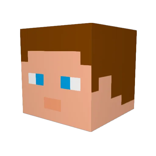 DFstudios Minecraft avatar head, 3D render