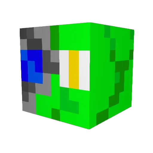 DG001 Minecraft avatar head, 3D render