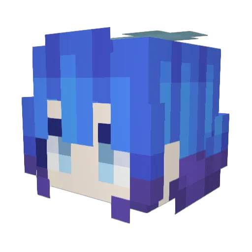 DG0727 Minecraft avatar head, 3D render