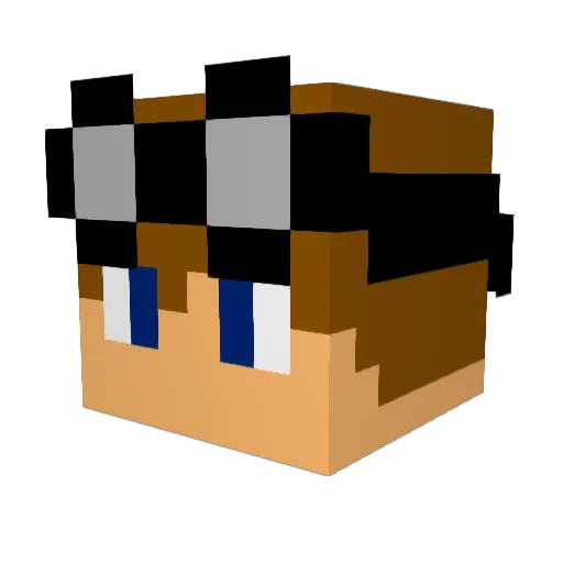 DG1125 Minecraft avatar head, 3D render