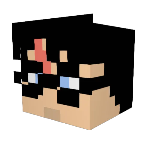DG6351 Minecraft avatar head, 3D render