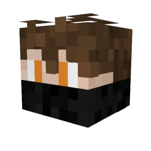 DGAME10 Minecraft avatar head, 3D render