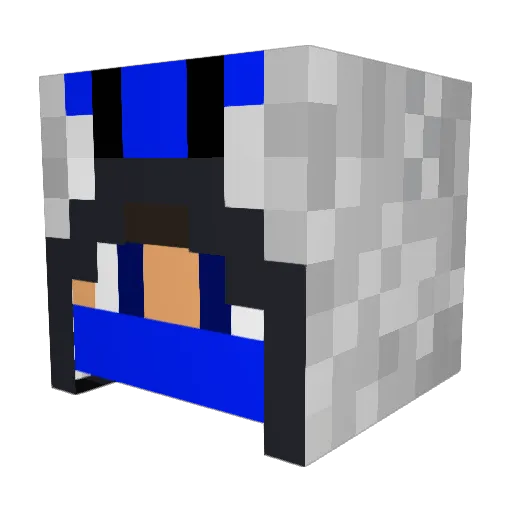 DGAwesome Minecraft avatar head, 3D render