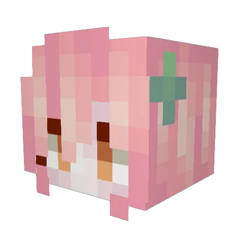 DGCK81LNN Minecraft avatar head, 3D render