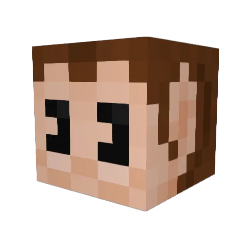 DGSpan Minecraft avatar head, 3D render