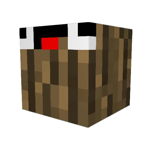 DGdog Minecraft avatar head, 3D render