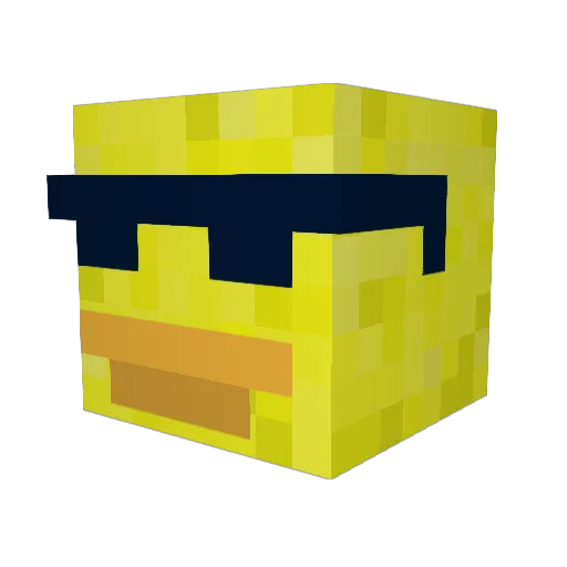 DH12345 Minecraft avatar head, 3D render