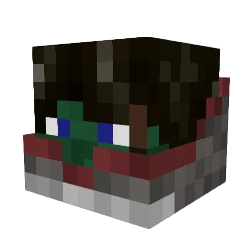 DH714 Minecraft avatar head, 3D render