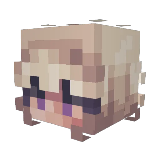 DHAYBER Minecraft avatar head, 3D render