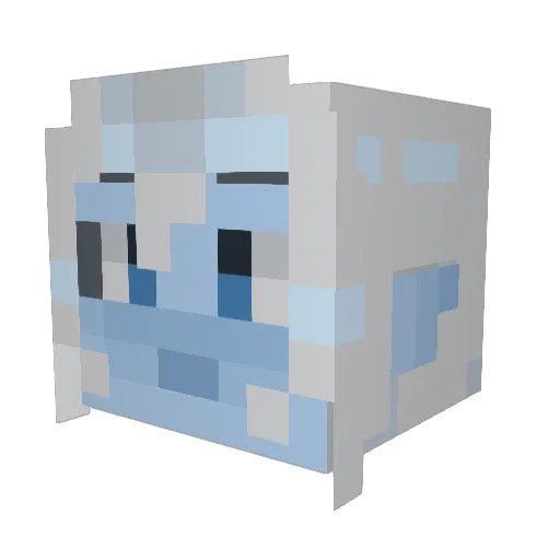 DHC_Q400 Minecraft avatar head, 3D render