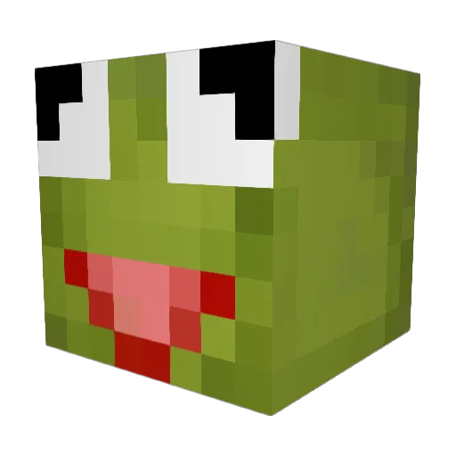 DHCibo Minecraft avatar head, 3D render