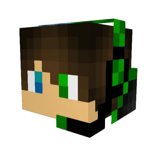 DHE007 Minecraft avatar head, 3D render