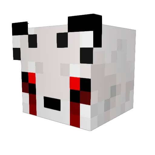 DHG_Maddie Minecraft avatar head, 3D render