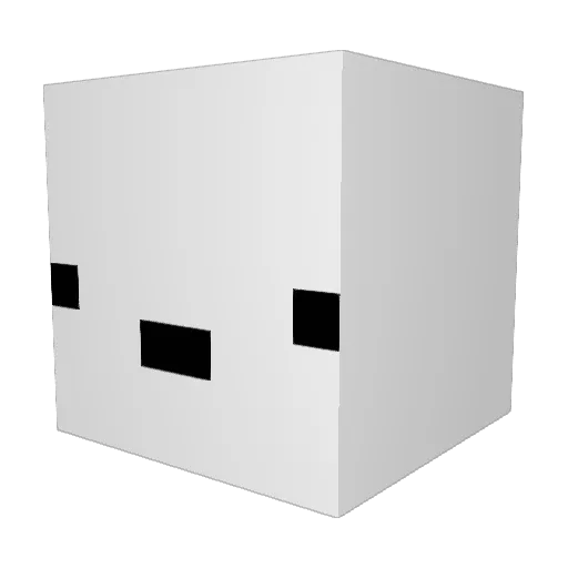 DHJKD Minecraft avatar head, 3D render