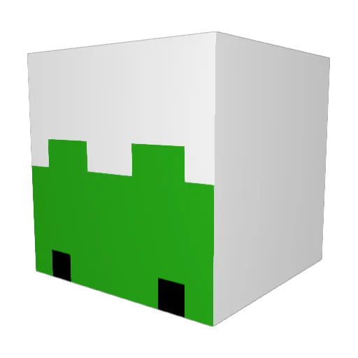 DHLMAD Minecraft avatar head, 3D render