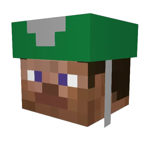 DHTrumpet Minecraft avatar head, 3D render