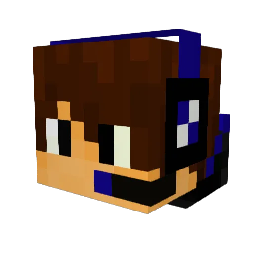 DH_MO Minecraft avatar head, 3D render