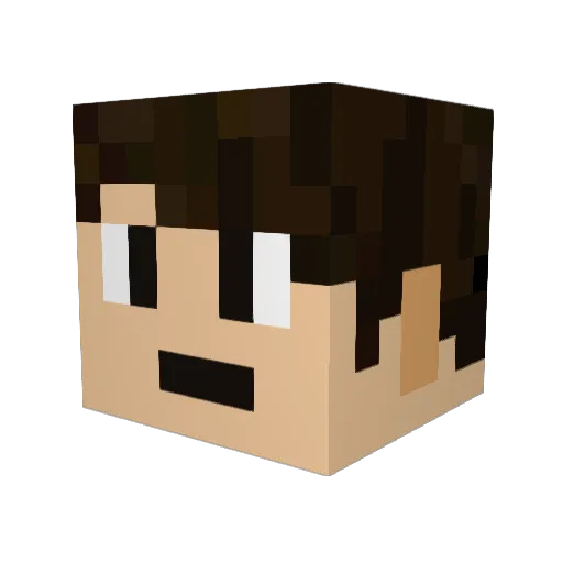 DHillinger Minecraft avatar head, 3D render