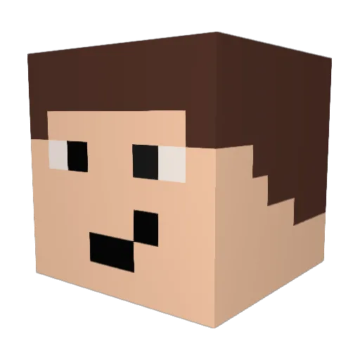 DIAMONDHDD Minecraft avatar head, 3D render