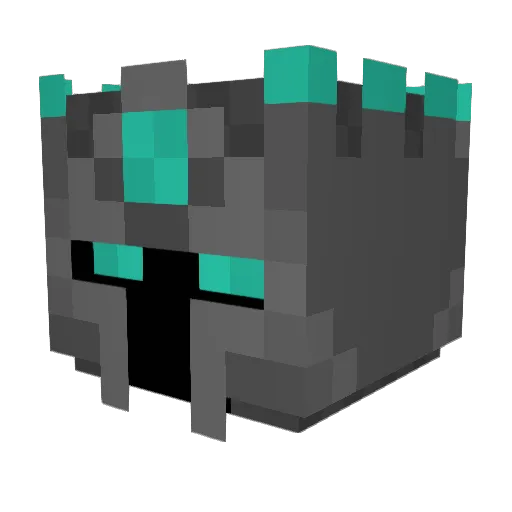 DIAMOND_FIRE_122 Minecraft avatar head, 3D render