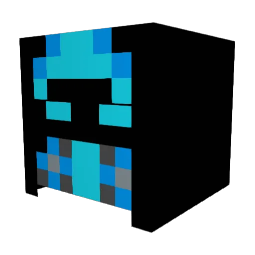 DIAMOND__PRO Minecraft avatar head, 3D render