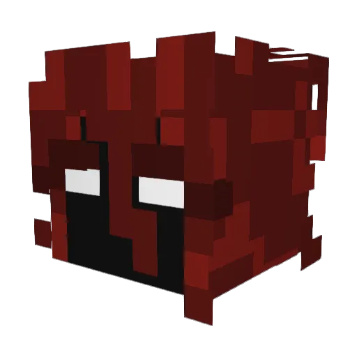 DIAMOORA Minecraft avatar head, 3D render