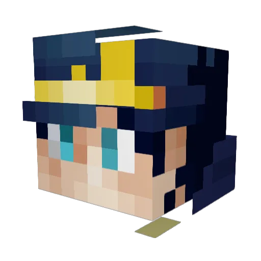 DIAOBAO Minecraft avatar head, 3D render