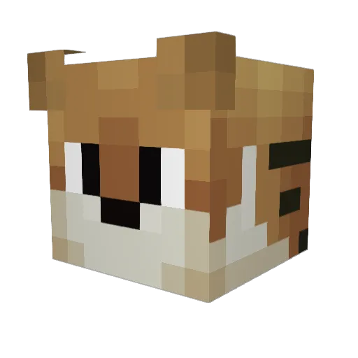 DIAZx_ Minecraft avatar head, 3D render