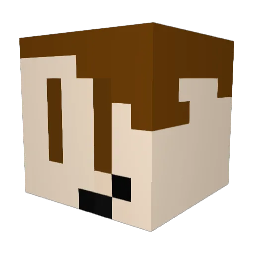 DIBanda Minecraft avatar head, 3D render