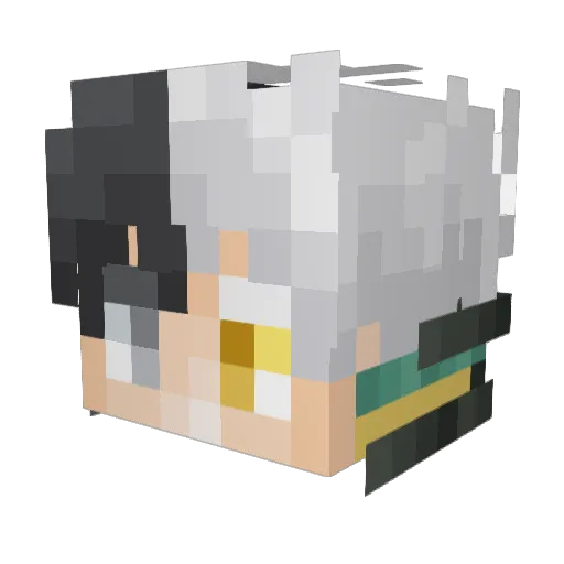 DIEGOTAKU Minecraft avatar head, 3D render