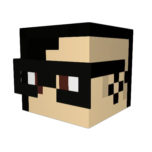 DIEGOVR2000 Minecraft avatar head, 3D render